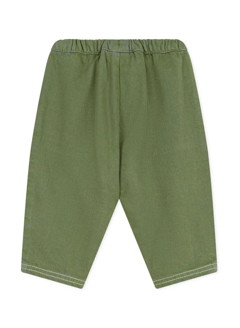 Petit Bateau Babies' plain, coloured denim trousers